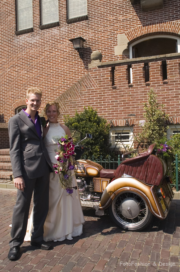 Trike bruiloft bijzonder trouwvervoer uniek verhuur met chauffeur