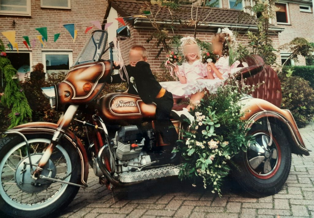Motorvervoer trike bruiloft en kinderfeestje